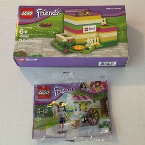 Lego Friends 40080 Pencil Holder & 30106 Ice Cream Cart